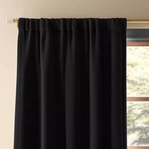 Threshold Blackout Henna Rod Pocket 50x84" Curtain Panel Black*#